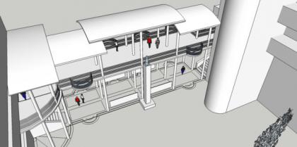 海青工商學校連接走廊