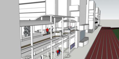 海青工商學校連接走廊